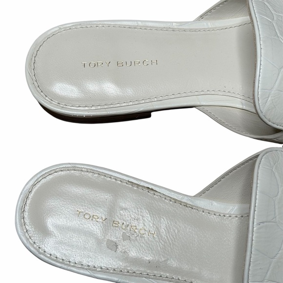 Tory Burch Georgia Backless Loafers Slides Women’s Size 7 Logo Designer Classic - Picture 3 of 9